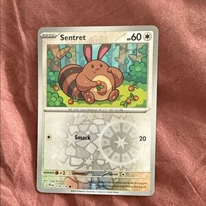 Sentret Trading Card with Brown and Green Design